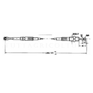 CAVO TELECOMANDO AD OCCHIO LUNGHEZZA 1500mm