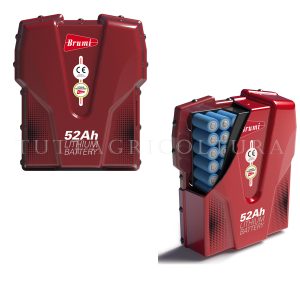 BATTERIA ABBACHIATORE A ZAINO BRUMI 12V 52 Ah 10 ORE AUTONOMIA