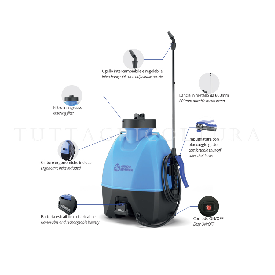 Pompa Irroratrice Elettrica a Batteria