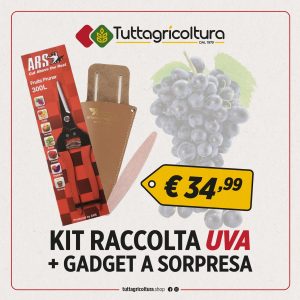 Kit Raccolta Uva 2 Forbici Ars 300L + Lima + Fodera